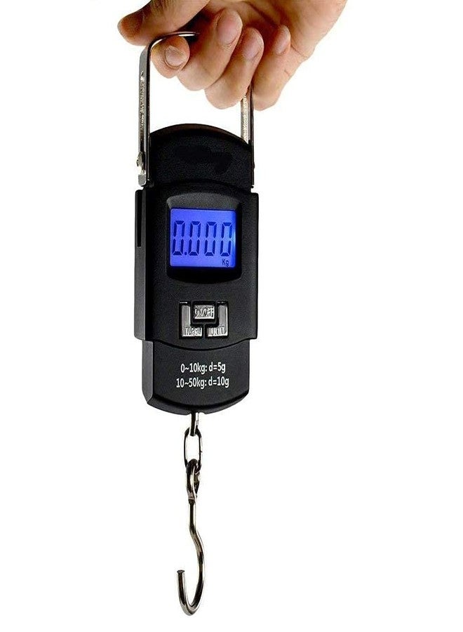 Tool Point Bolt Electronic Portable Fishing Hook Type Digital LED Screen Luggage Weighing Scale, 50 kg/110 Lb (Black - Image 3
